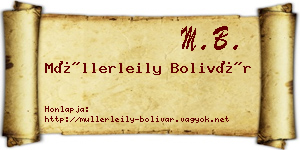 Müllerleily Bolivár névjegykártya
